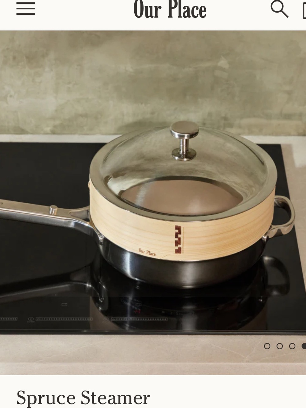 New in Box- Our Place Spruce Steamer  - Natural Wood